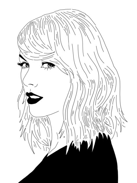 an outline of taylor swift